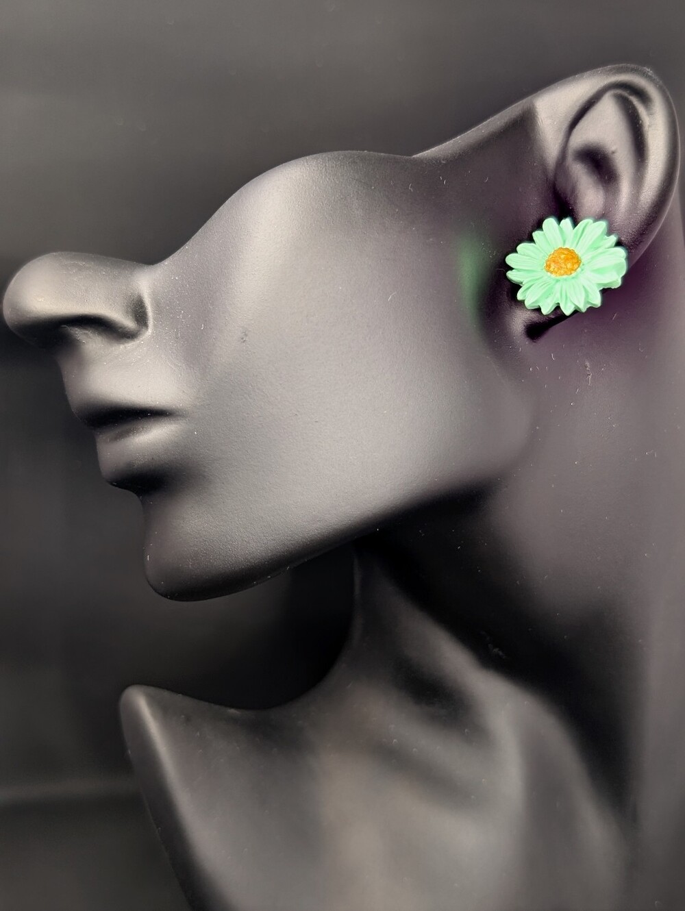 Mint Green Daisy Studs